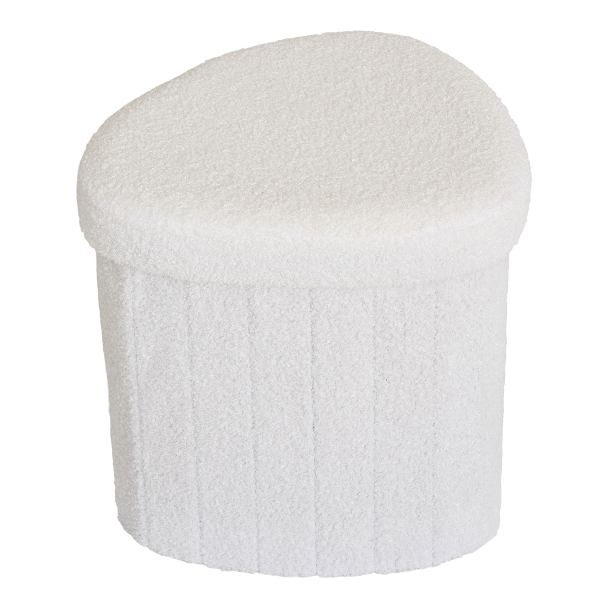 Medford Pouf - Pouf, teddy, white, HN1310<br>42,5x36,5 cm